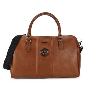 NWT VALENTINO BY MARIO VALENTINO Tobacco Gustav Leather Duffel Bag